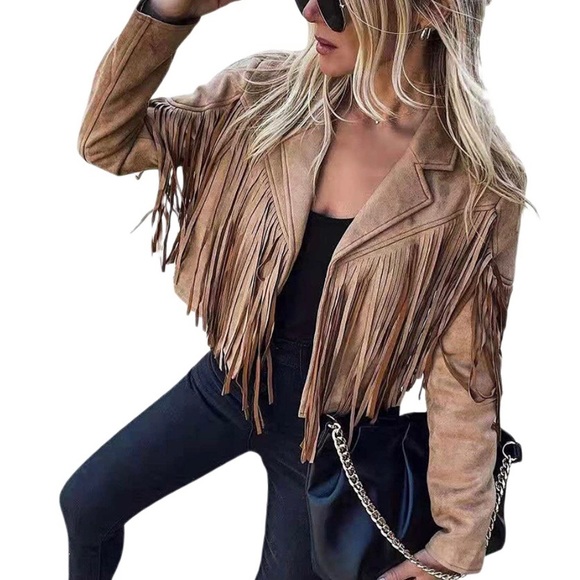 🎉HP🎉Vintage Leather Tassel Jacket - Picture 10 of 10